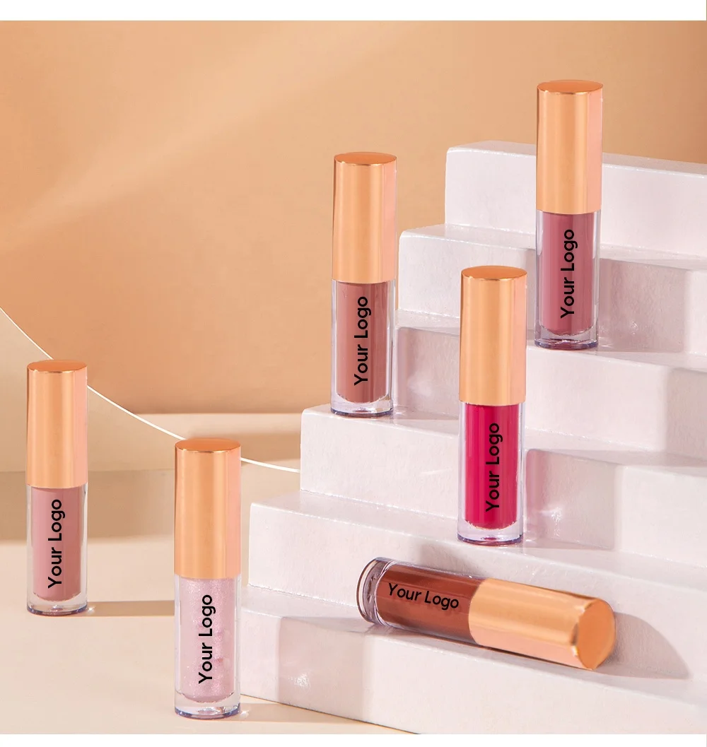 2022 Private Label 12 Colors Matte Lipstick Wholesale Waterproof Oem Makeup Custom Vegan liquid  Lip Gloss