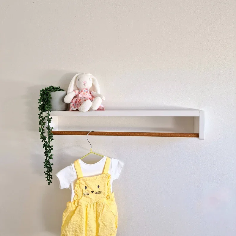 Customized Nordic Style Shelf for Kids Bedroom Wall Decor Storage Holder Shelf  Children Room Craft Storage Rack