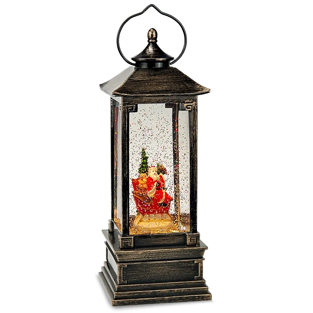 Santa Scene Lighting  Water Rotation Globe  Led Christmas  Snow  lantern