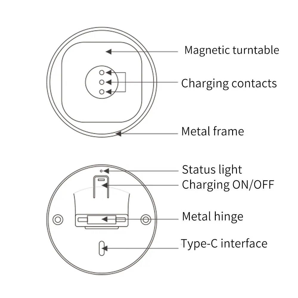 10.2 Inch Wireless Charging Stand Metal Suitable for iPad 7/8/9 Gen Desktop Adjustable Tablet Stand