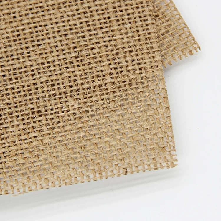 Customized Size Jute Burlap Sheet DIY Rustic Round Square Hessian Placemats 100% Jute Fabric Natural Treated Burlap Sheet