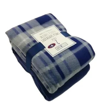 High Quality Stocks Available Plaid Polar Fleece Blanket Solid Color Blanket Set for Camping Sofa