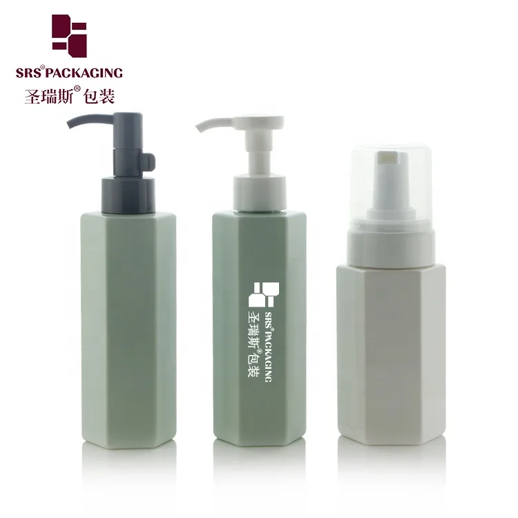 Hexagon Shaped Plastic Bottles For Shampoo 150ml Hexagonal PET Bottle Container For Hair Conditioner