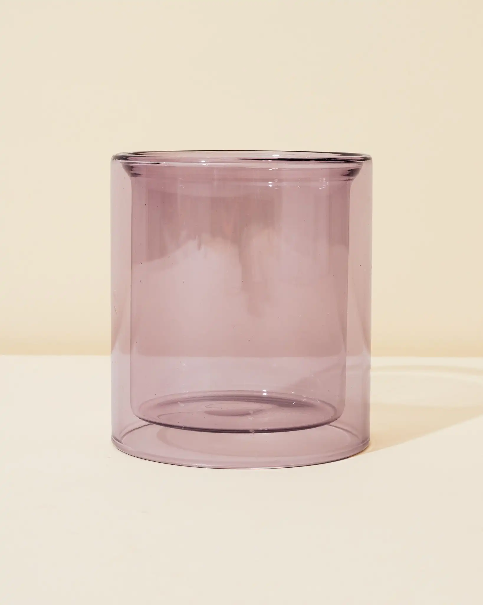 wholesale colorful hand blown scented candle vessels double wall luxury glass jars soy wax votive candle holder for candles