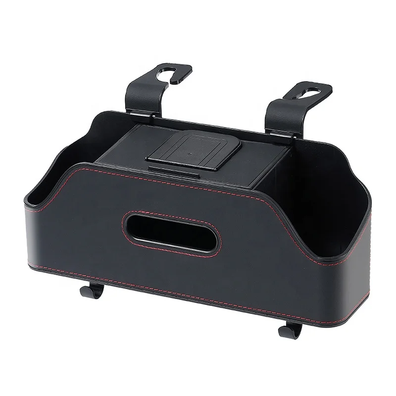Car seat back storage box Car tissue box multi-functional hanging bag water cup storage rack mobile phone stand