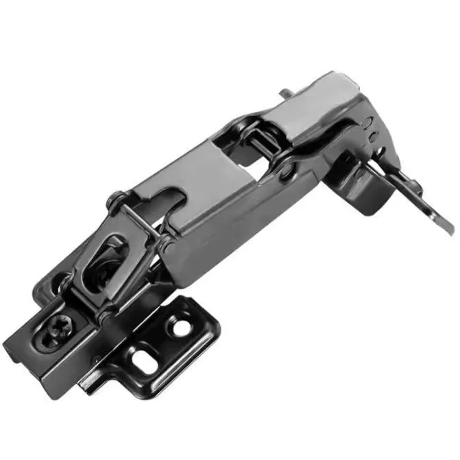 Nickel Electroplating Ash Black hinge cabinet Wardrobe spring mute thickened hinge furniture hardware