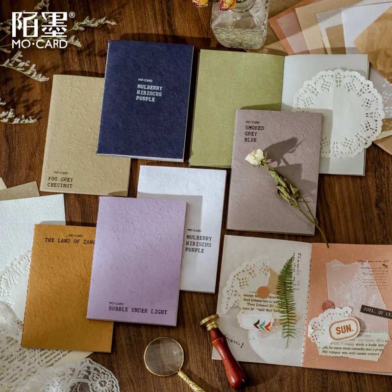 40 Pcs Special Paper A6 Memo Pads Solid Color Ins Wind Collage Decorative Material Paper Kawaii Journal Scrapbooking Stationery