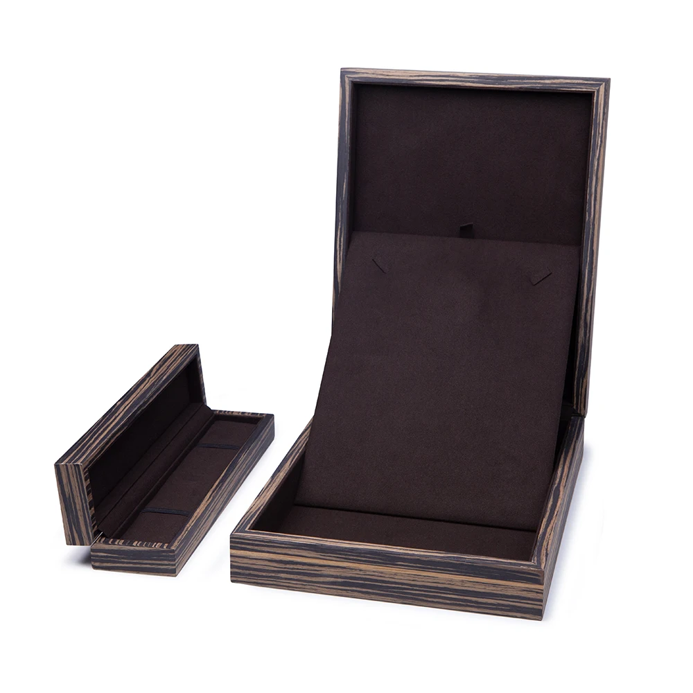 Wholesale Custom Wooden Jewelry Box Pendent Necklace Gift Box Velvet Bracelet Box