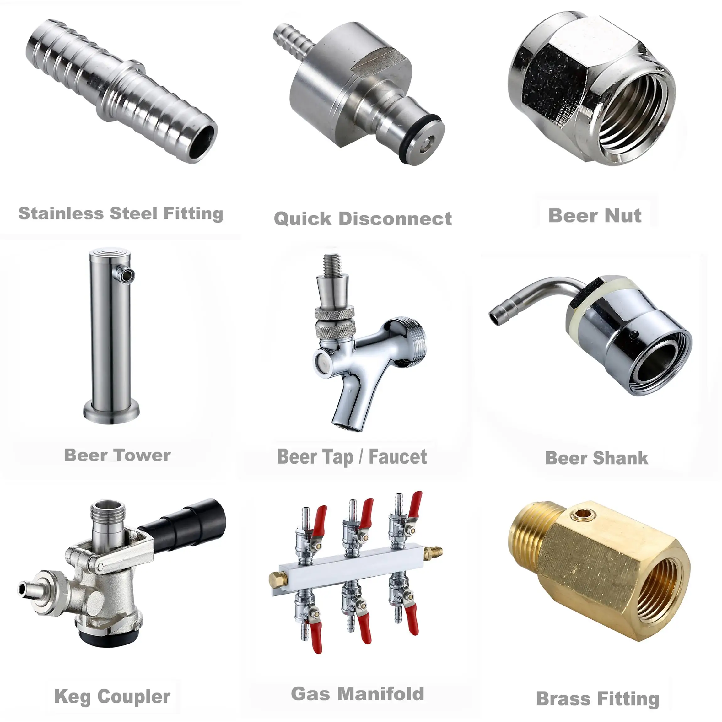 Homebrew Beer Keg Tap A Type Coupler Dispensing Equipment Dispenser Liquid Distribution System