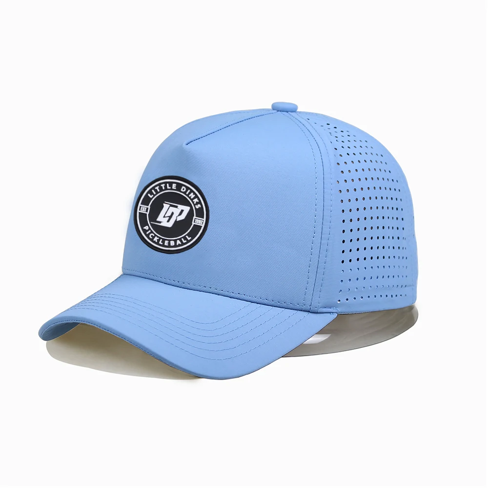 OEM 5 Panel Laser Cut Holes Quick Dry Men Surf  Style Cap Hats, Waterproof Performance Men Sports Baseball Cap Dad Hat