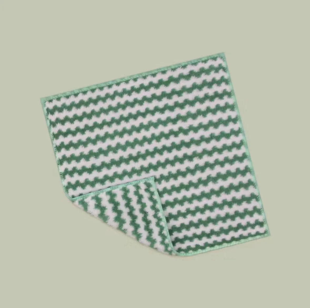 200gsm Microfiber Coral Velvet Dish Towel 25*25cm Small Square with Cationic Lock Edge Absorbent Wavy Cleaning Towel Floor Table