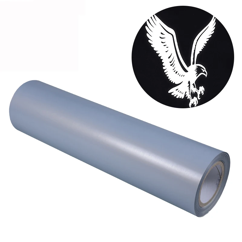 Free sample 50meters vinilo reflextivo textil viniloss reflective polyflex washable vinyl logo for tshirt