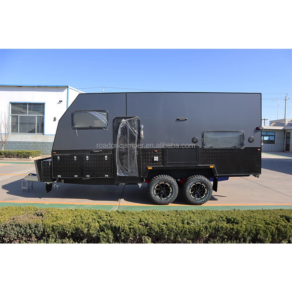 17FT Large Modern Light Weight Camper Motorcycle Trailer Camper Hard Top Caravan