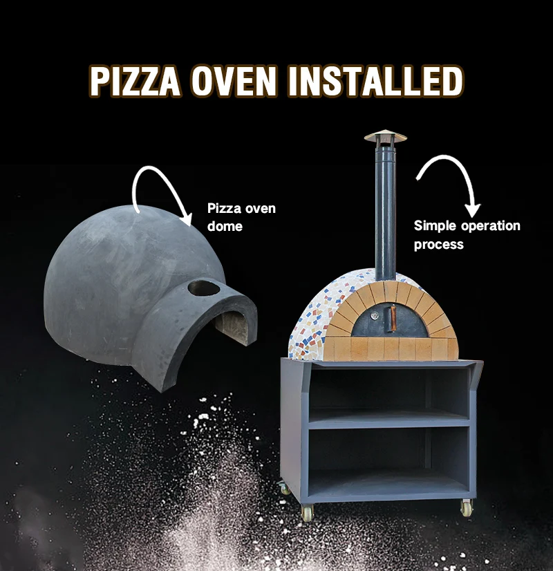 Fireproof pizza oven for sale camping wood burning pizza oven portable outdoor