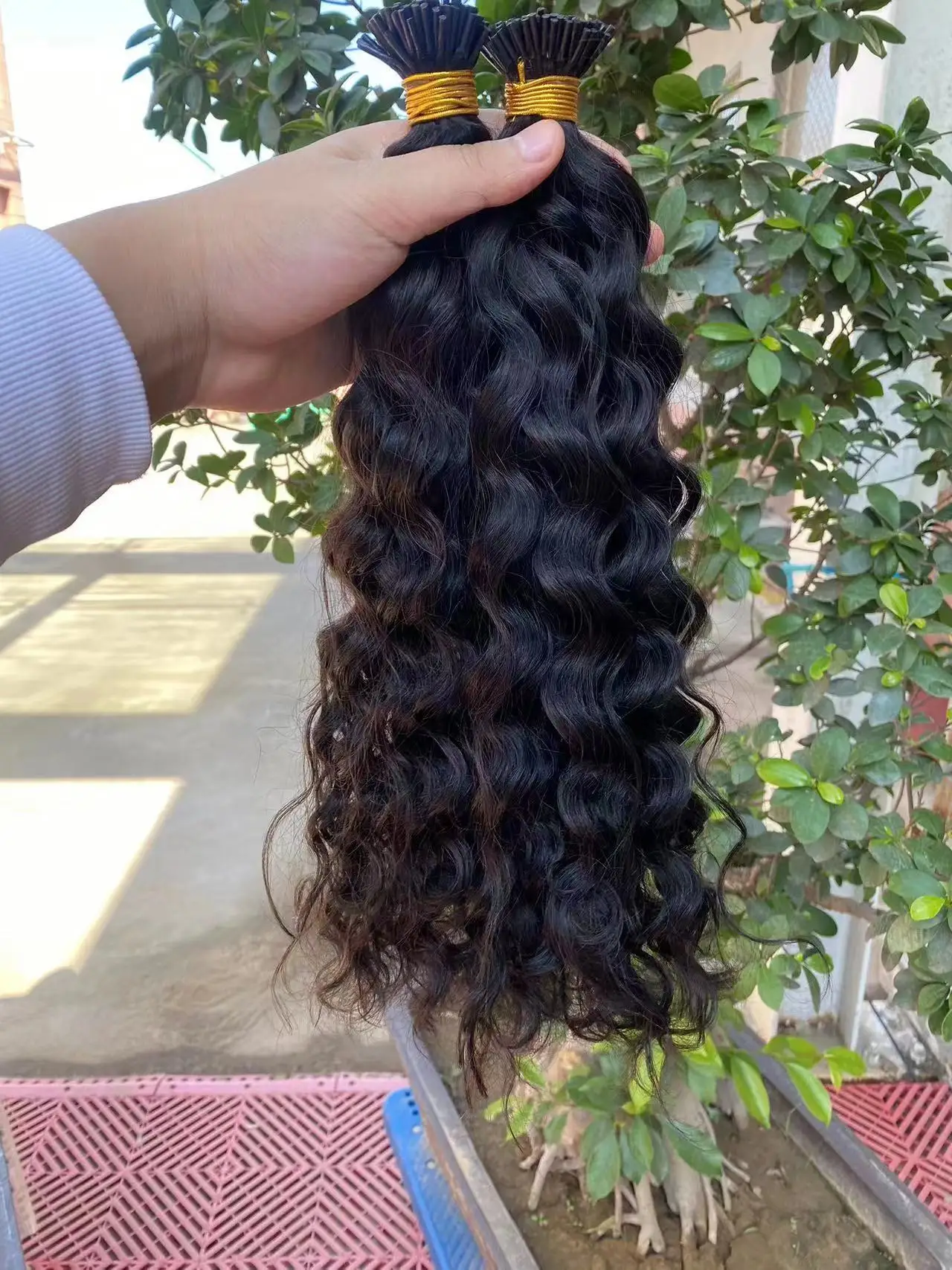 high quality piano color itip human hair extensions straight customized color human hair loc extensions i tip