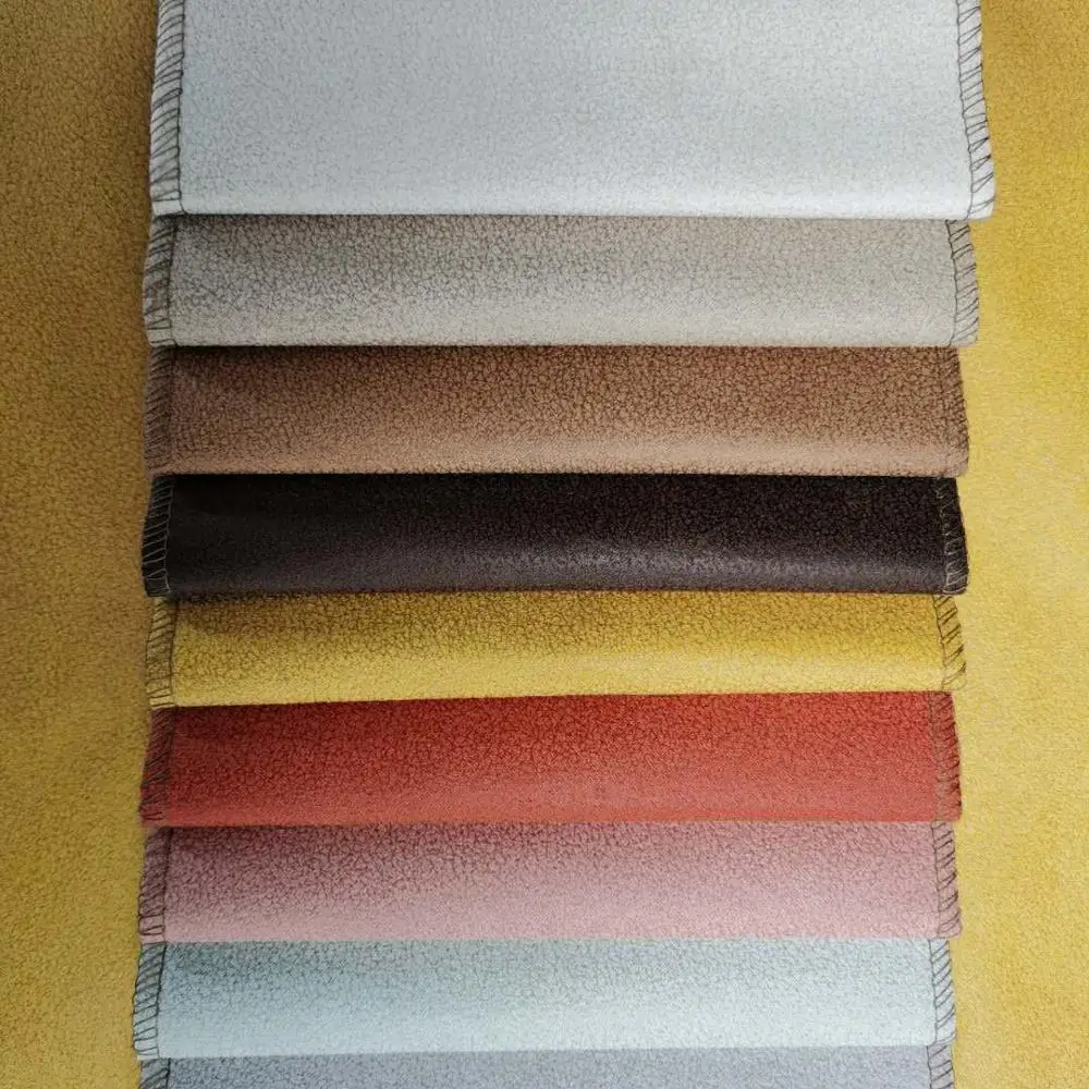 bronzed suede fabric with 100% polyester / leather wholesale knitted velvet for living room/ car