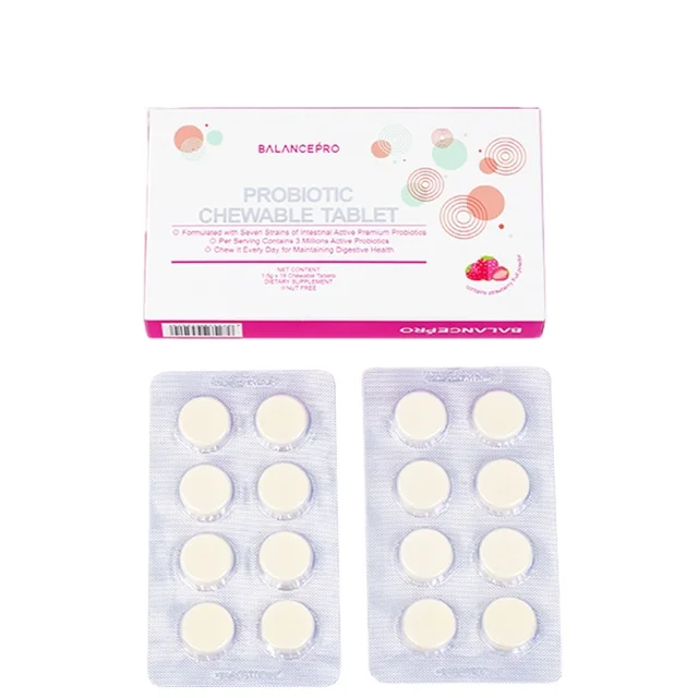 Natural Probiotic Food Supplement Chewable Tablet Candy for Children ODM & OEM Service Private Label Best Gastrointestinal Care