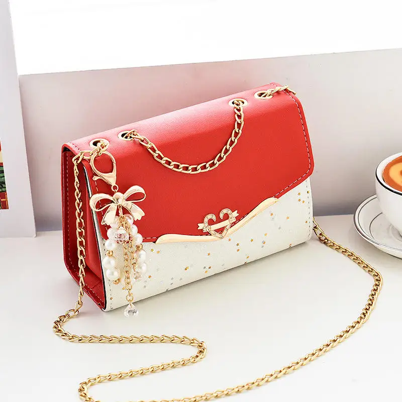 women bag 2024 Wholesale Golden Chain Strap Ladies Designer Bags Messenger Girls Fashion Confetti Purse Handbag women bolsa bag