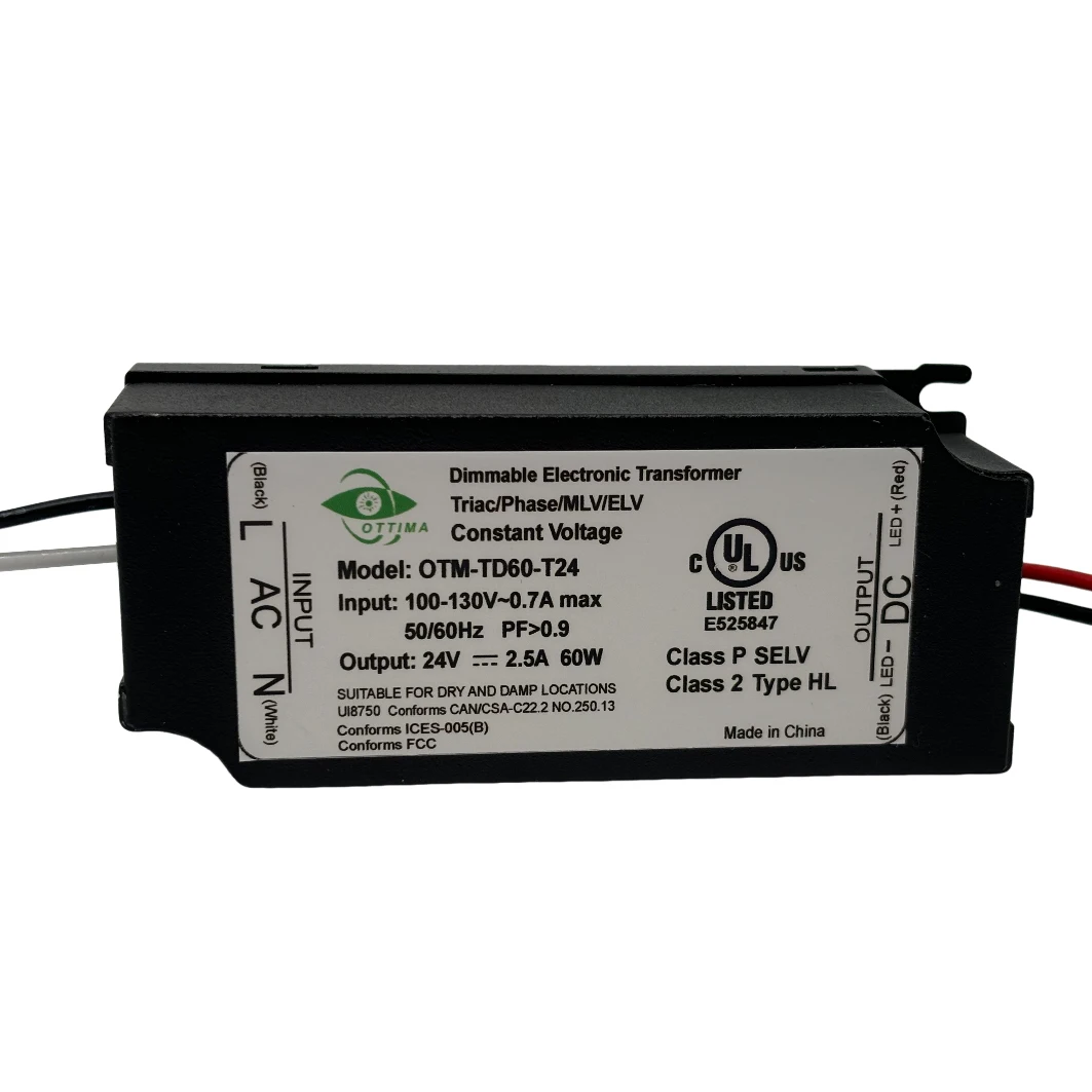 OTM-TD60-T12  UL listed 12v 60w Triac dimming electronics transformer