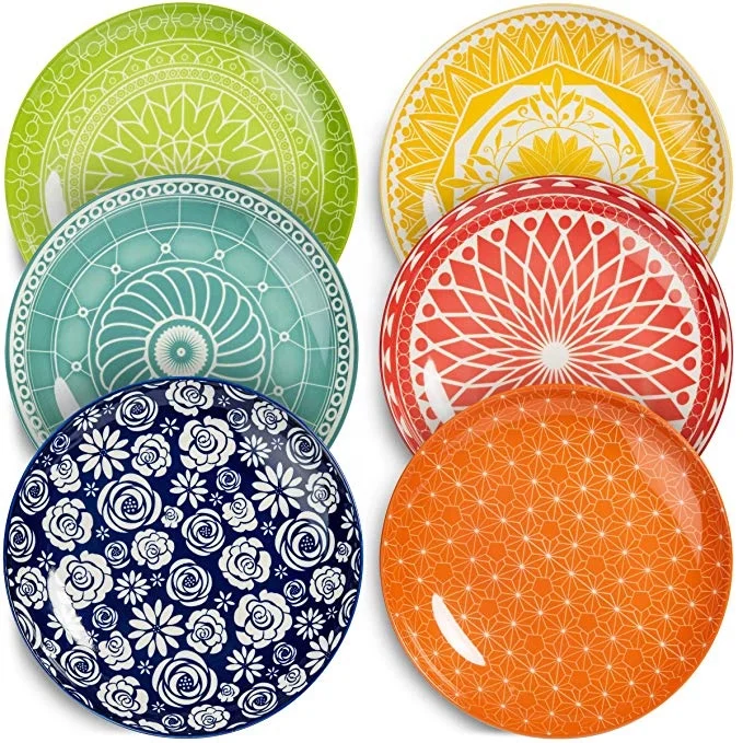 wholesale porcelain dinner plates with pad printing