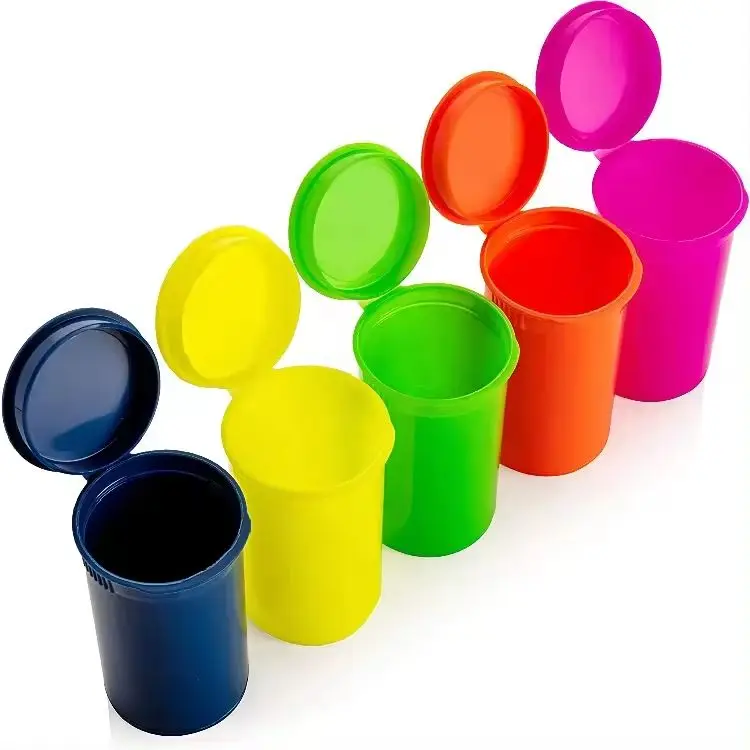 Hot Selling 13 Dram Small Plastic Prescription Pill Bottle with Lid Squeeze Pop Top Medical Vial