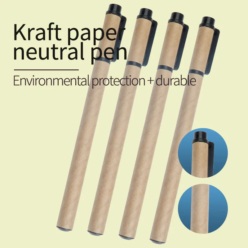 Bulk Order Factory Stationery School Office Eco-Friendly Custom Paper Pen Environmentally Friendly Gel Pen