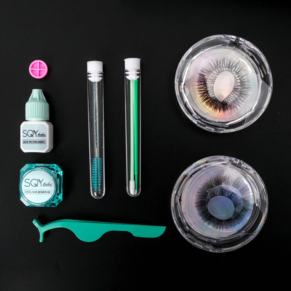 Yiernuo Self-Application Diy Lash Kit Private Label Eyelash Cluster 3D Effect Segmented Diy Lashes Extension Pre cut lash kit