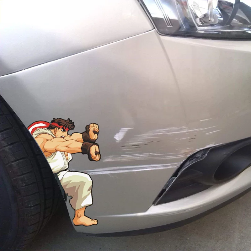 5 design Cartoon  Reflective Car Peeker Stickers for car Rear view window and door windshield Decoration