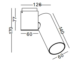 modern design 5W cob aluminum 23 degree led spot light