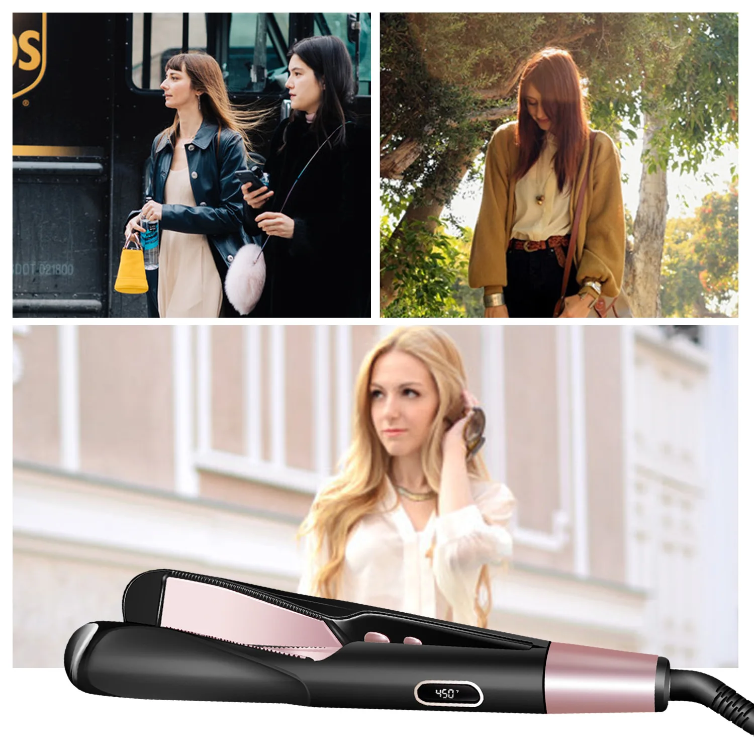 AIWO Wholesale Gold Ionic Hair Straightening Comb Gift Set Hair Straightener Free Sample