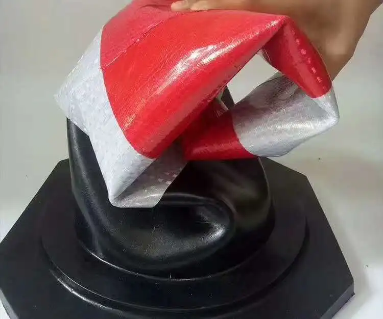 America 60cm Traffic Safety Rubber Cones With Reflective Collar Reflective Cone Collar Reflective Sticker For Traffic Cone