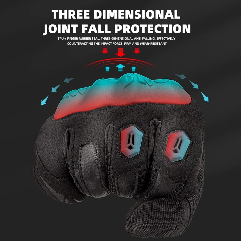 Custom Logo Unisex Motocross Gloves Racing Cycling Glove Full Finger Mens Leather Motorcycle Gloves