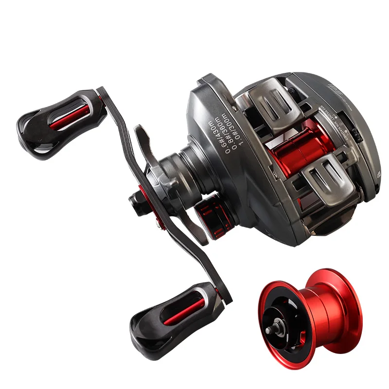 7+1BB 8.0:1 172g Drag 6KG Force Unloading Alarm Carbon Fiber Casting Reels Saltwater Sea Baitcasting Fishing Reel