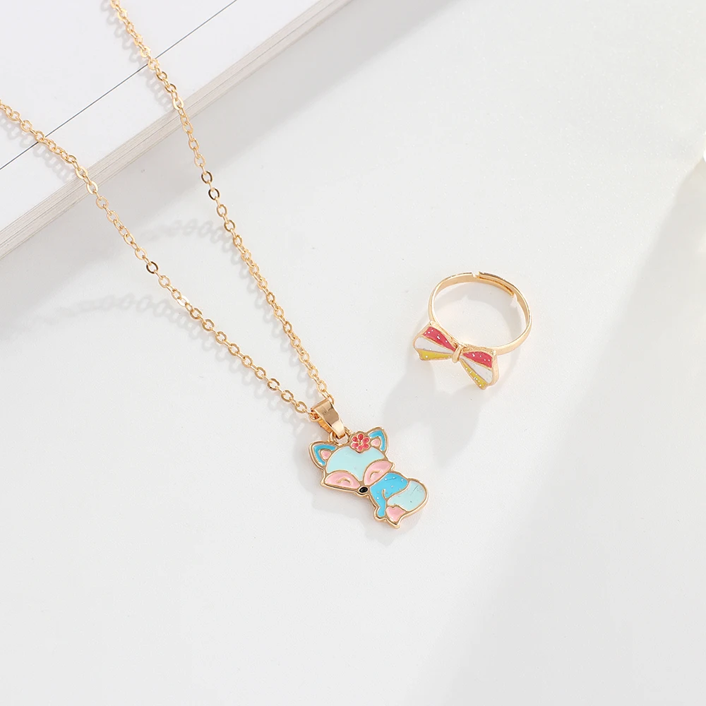  Fashion zinc alloy enameled fox kids costume jewelry