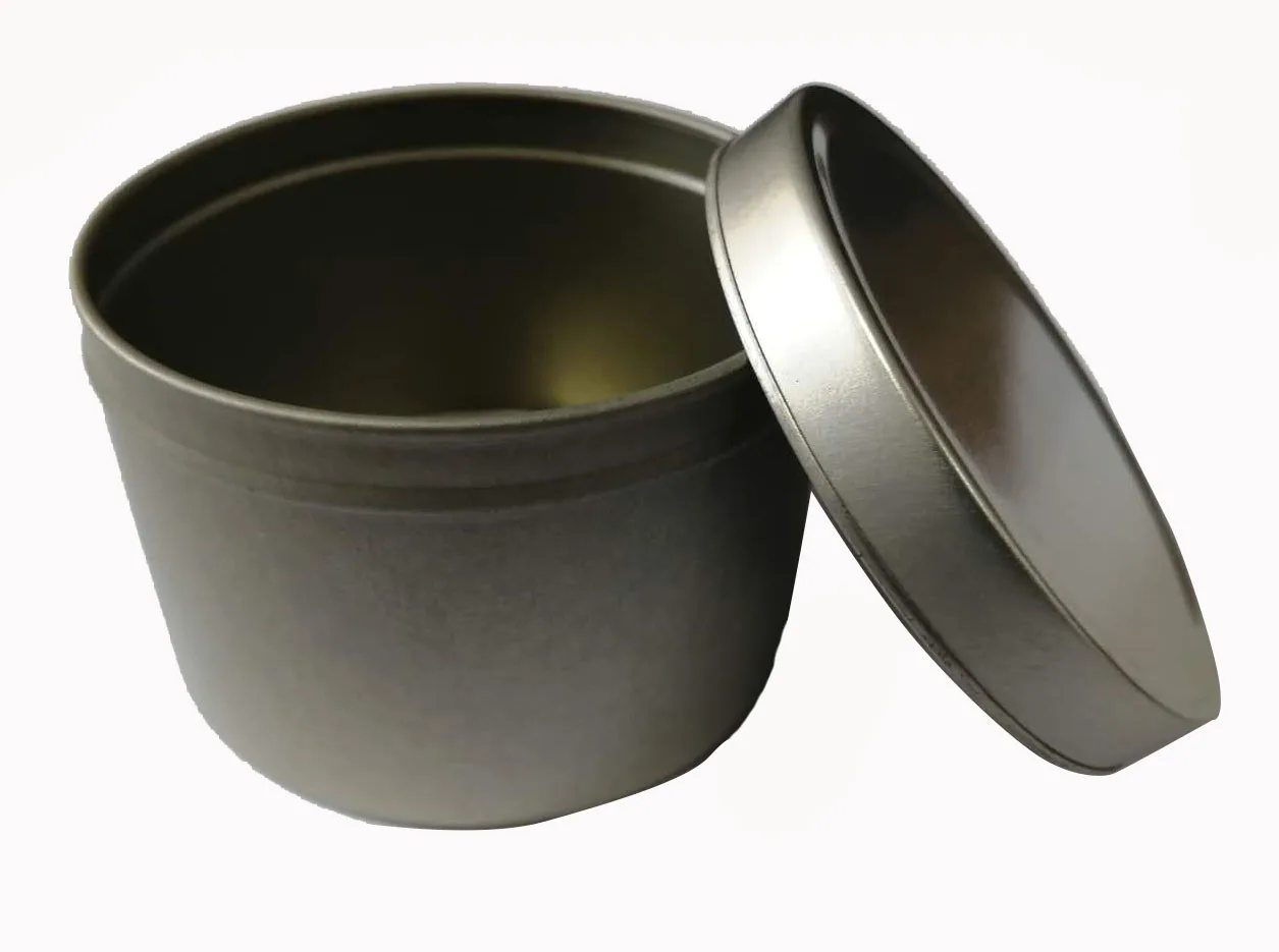 
Fast shipping candle tins 8 oz custom empty metal round rose golden waterproof tin candle jar 