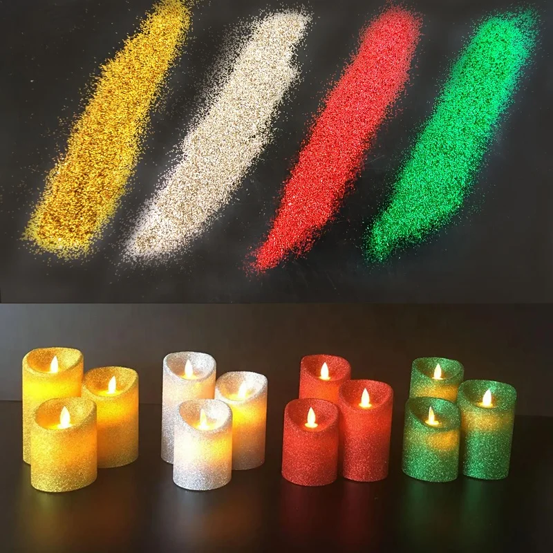1kg Bulk Metallic Non Toxic polyester Glitter Powder Festival Decoration Glitter Powder For Candles