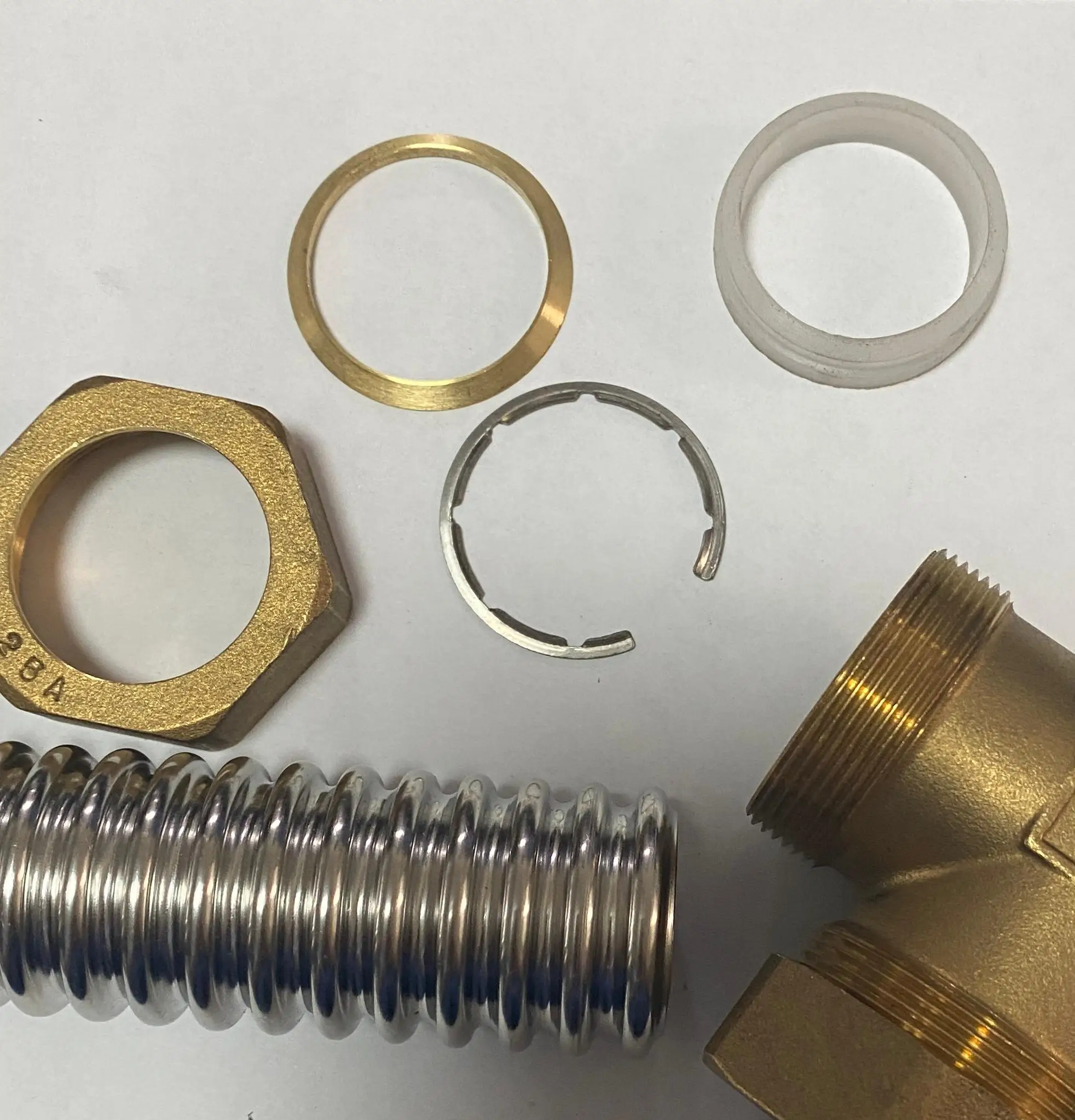 stainless steel corrugated flexible fast quick connect compression brass pipe tube Quick Coupling Hose FM Connectors fittings