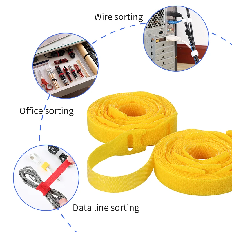 factory whosale nylon eco-friendly back to back hook and loop cable tie for Cycling and motorcycling