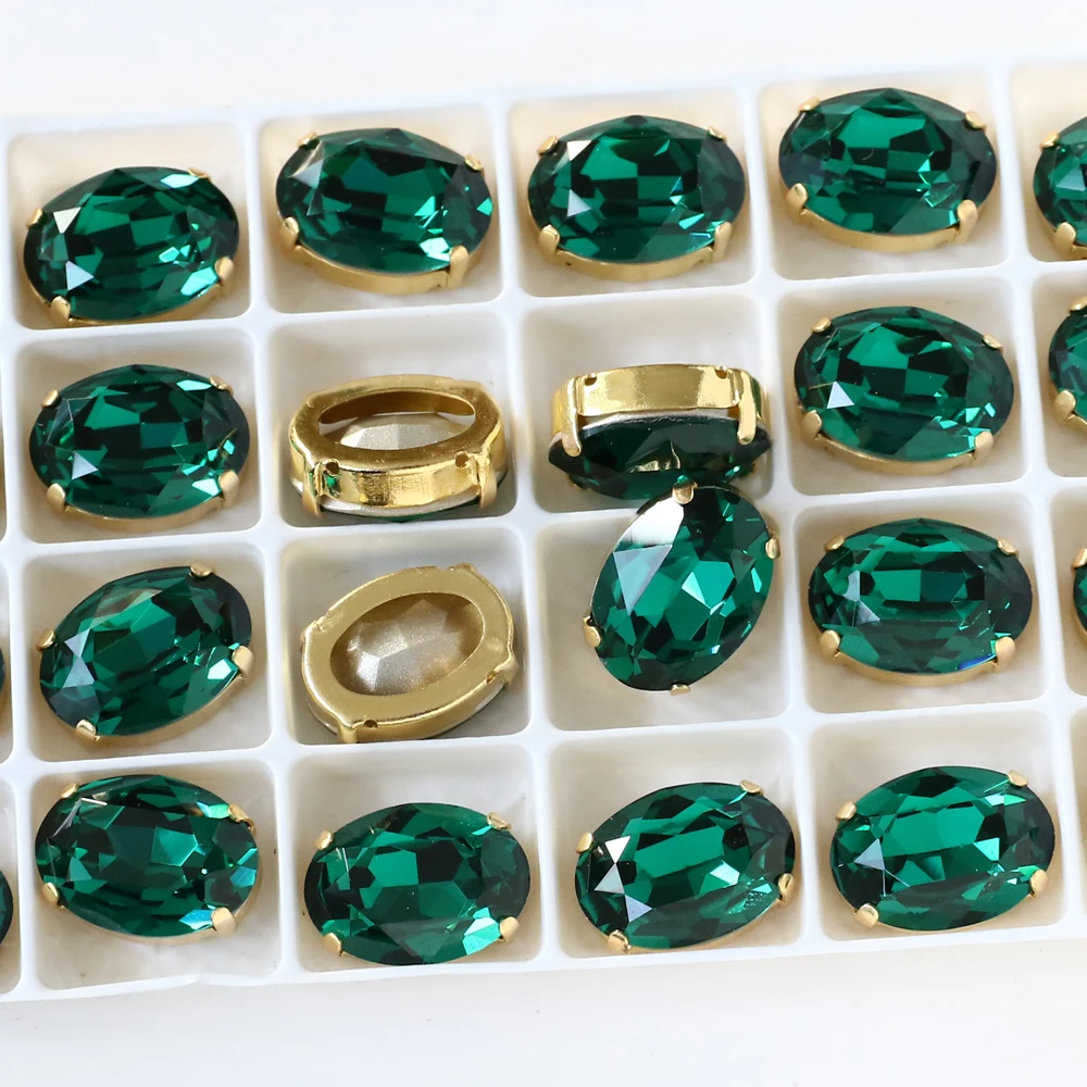 Стразы овальной формы 3002 с заостренными спинками