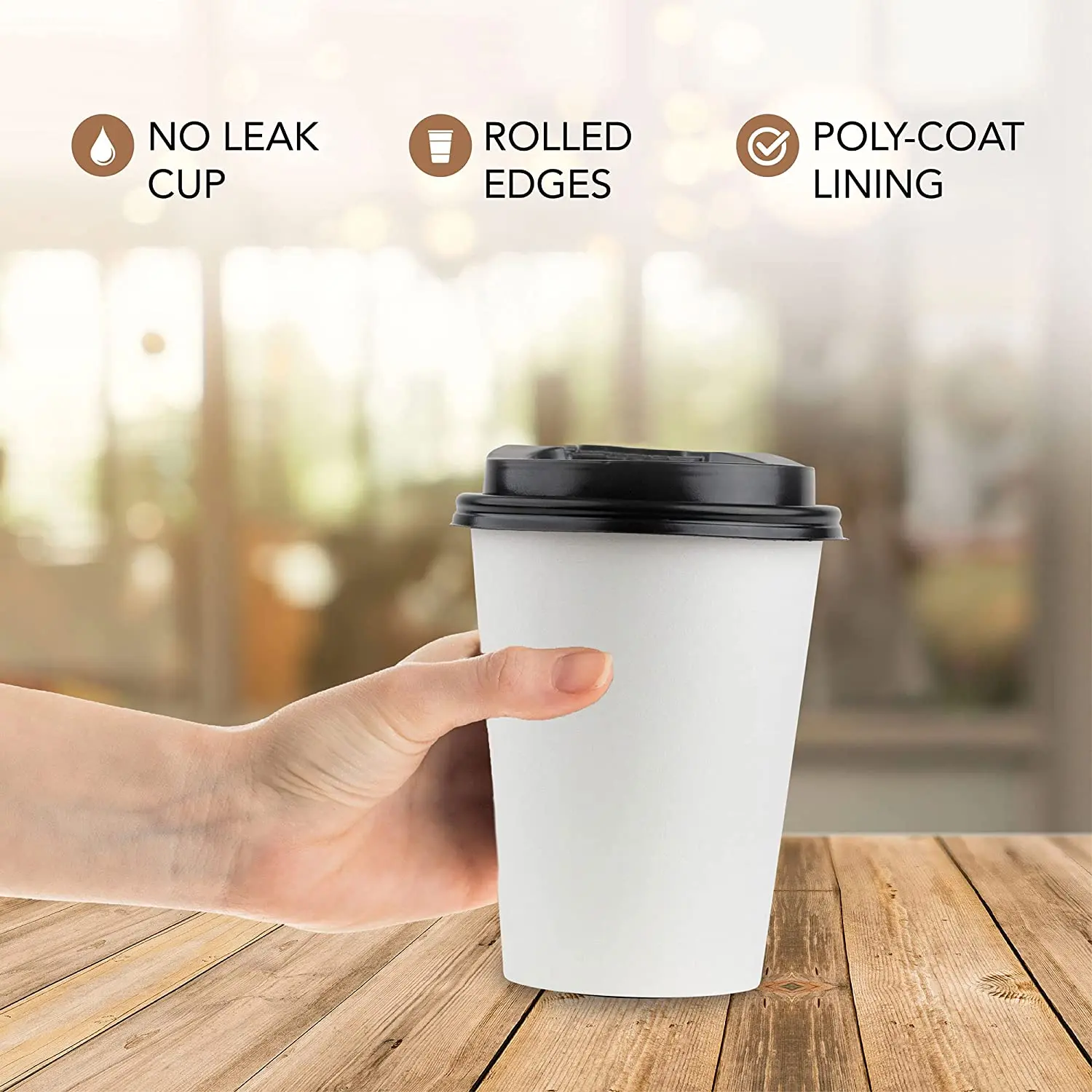 custom high quality print personalized disposable takeaway cappuccino espresso hot drink paper coffee cups with lids 16 oz