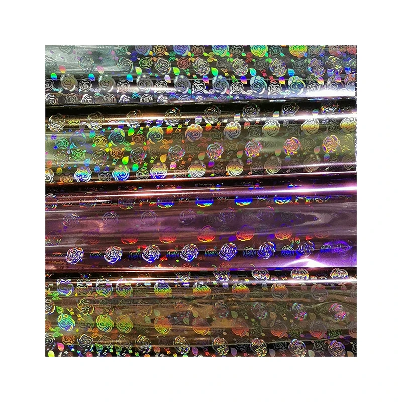 2021 new listing laser foil rose pattern foil by laser printer lamination foiling