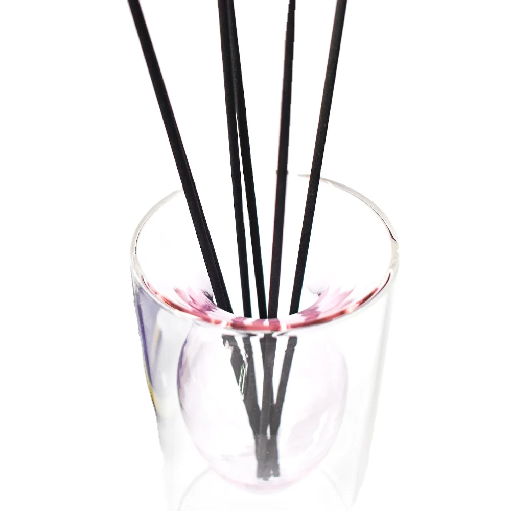 LZ Wholesale Borosilicate 100 ml 100ml Double Wall Empty Clear Pink Green Blue Home Decorative Glass Reed Diffuser Bottle