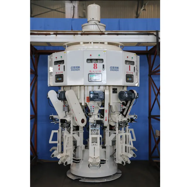 Low price automatic 25kg 50kg bag rotary 8 nozzles cement packer