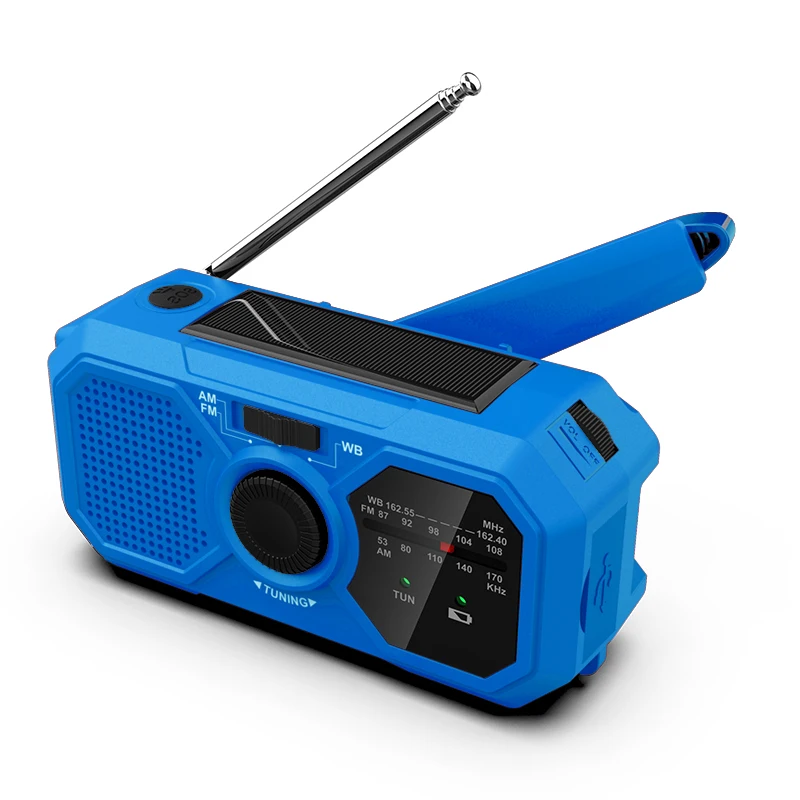 High Quality Portable Survival Power Radio Flashlight AM/FM BT NOAA Weather SOS Dynamo Hand Crank Solar Emergency Radio