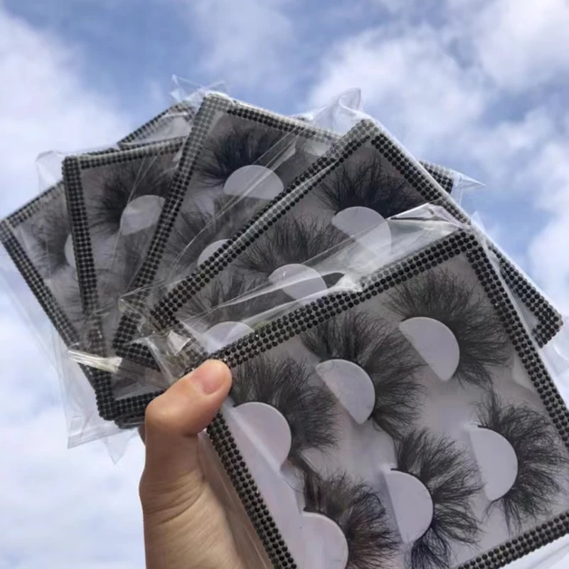 25mm Eyelashes Mink 25 Mm 3d Mink Lashes Bulk Wholesale Natural Dramatic False Eyelashes With Free Eyelash Boxes Packaging