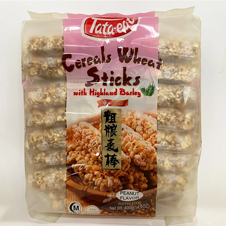 Uncle Pop Factory Direct Wholesale Grain Snacks Peanut Flavor Snacks Cereal Wheat Sticks with Highland Barley