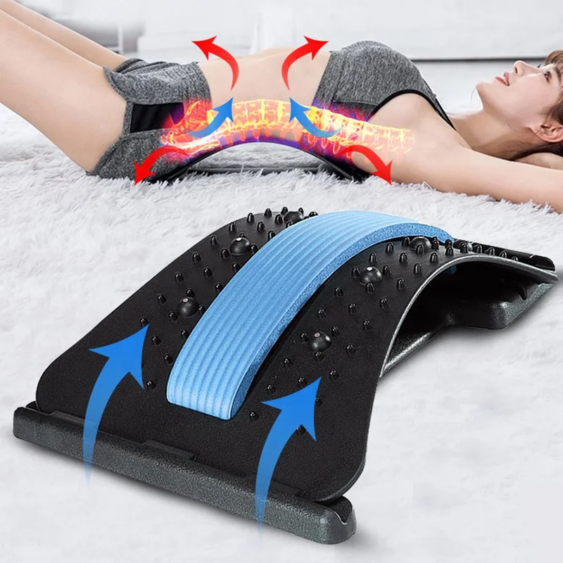 4 Level Back Massager Magnetic Therapy Back Stretcher Lumbar Support Pain Relief