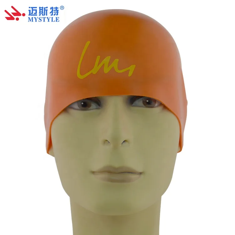 professional 3D swim cap round swim caps dome swim caps for racing