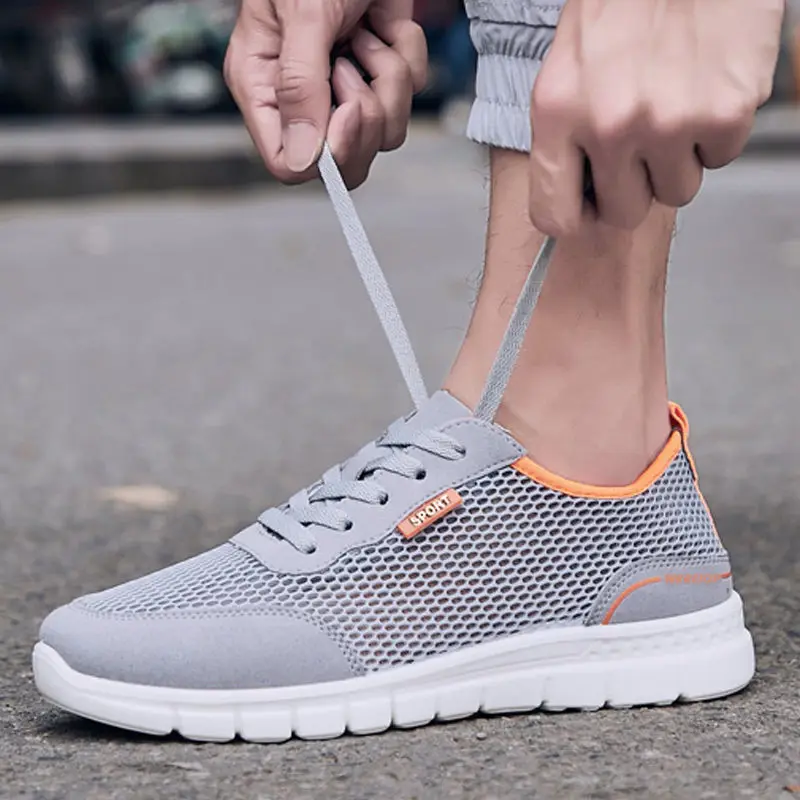 Casual Sneakers Spring Summer Breathable Flats Solid Color Mesh Shoes Fashion Flat Sneakers