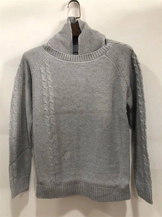 Hot Sale Winter Long Sleeve Twist Flowers Scarf Outdoor Outfit Clothing Trendy Slim-fit Round Neck Sweaters For Men